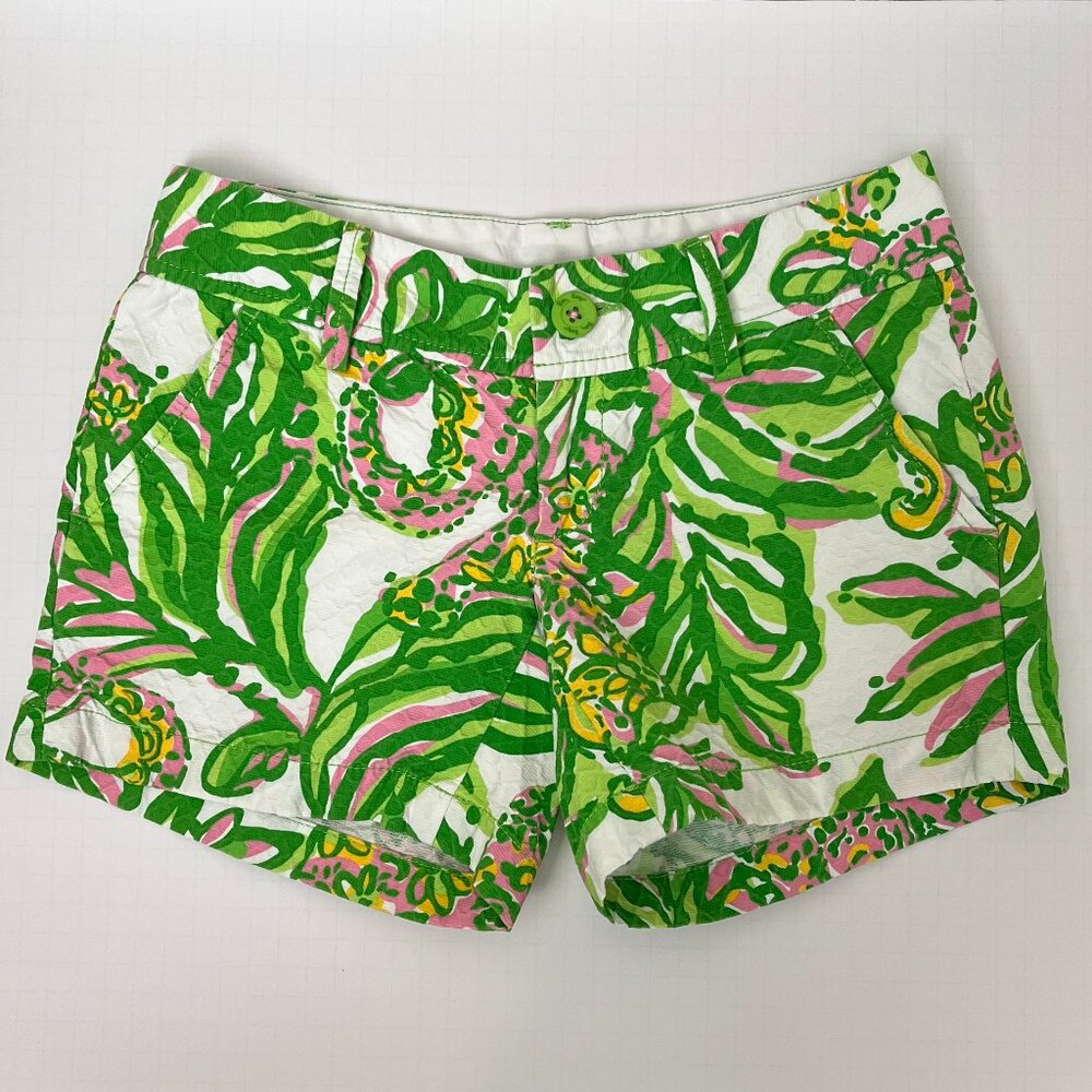 Lilly Pulitzer Green/Pink Callahan‎ Shorts Size 000